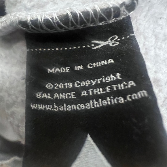 Balance Athletica Tie Dye Hoodie XL Gray White Pullover Fleece Sweatshirt - Picture 3 of 5